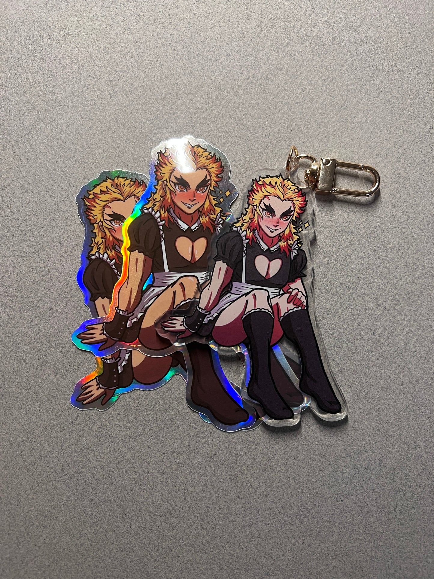 Fire Pillar Maid Keychain