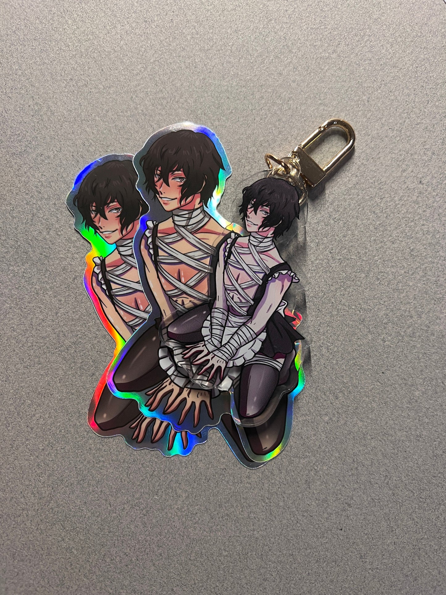 Dramatic Detective Maid Keychain