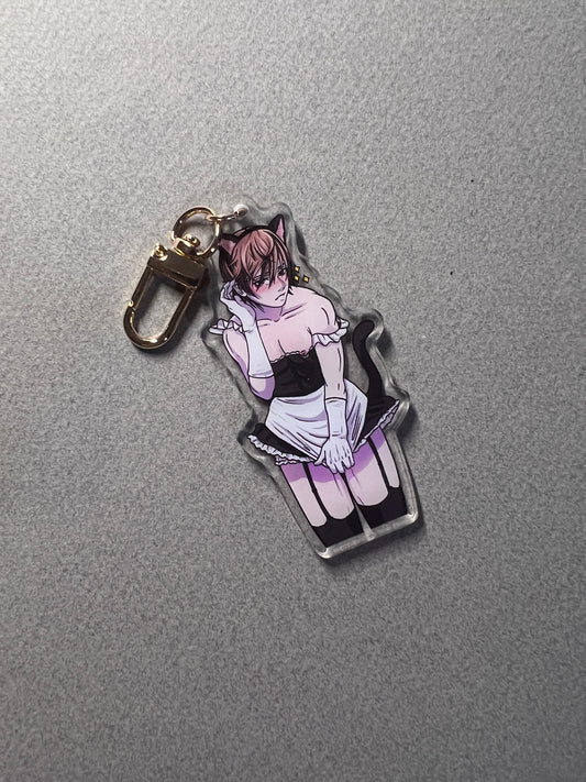 Maid Catboy Keychain