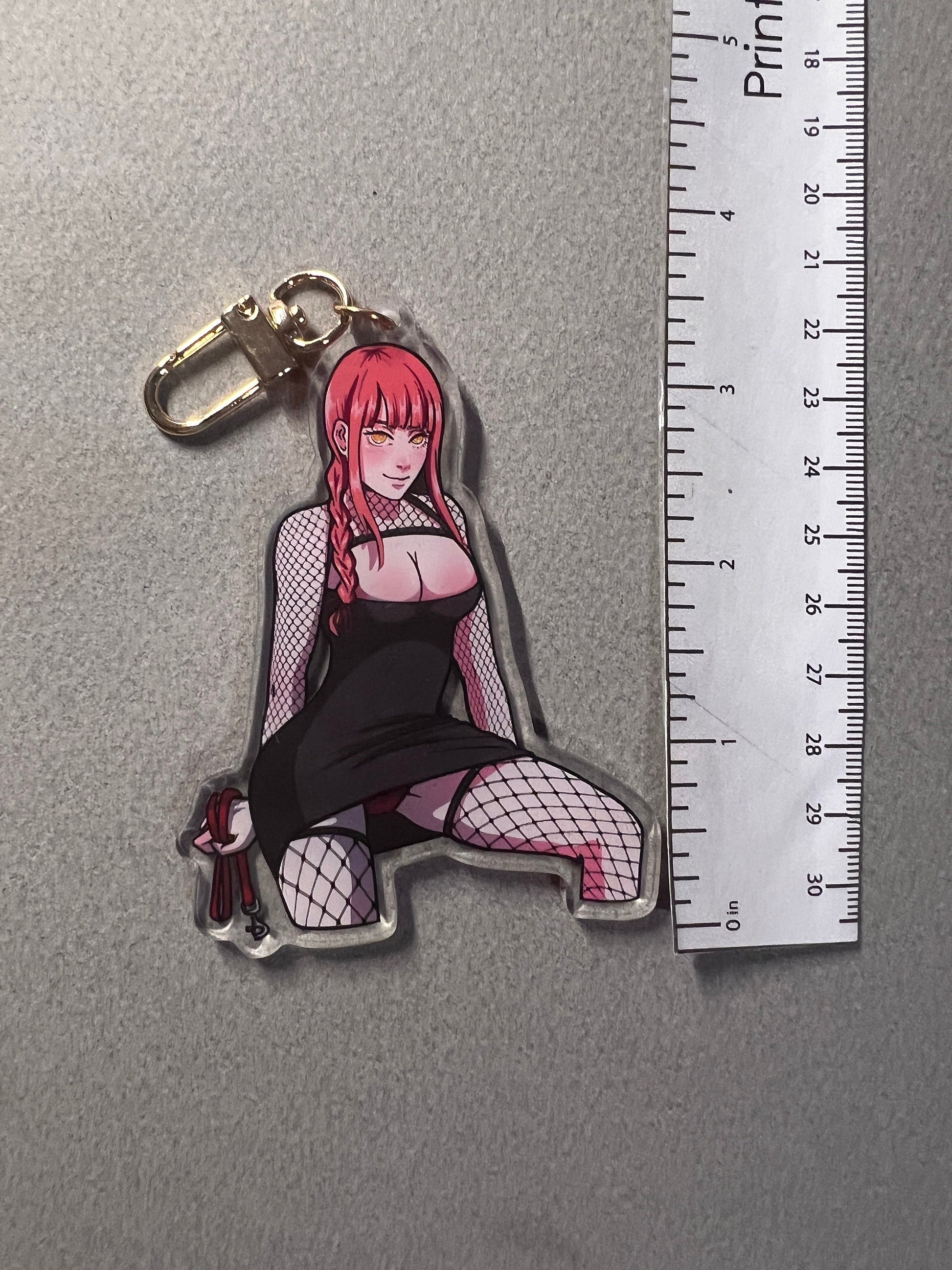 Dogwalker Goth Mommy Keychain