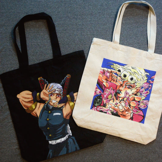 Custom Painted Anime Tote Bag