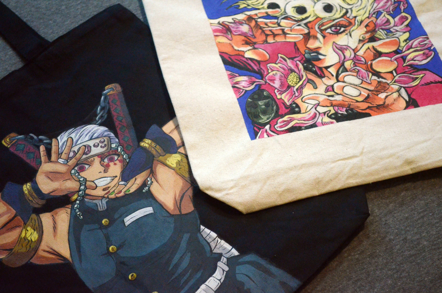 Custom Painted Anime Tote Bag