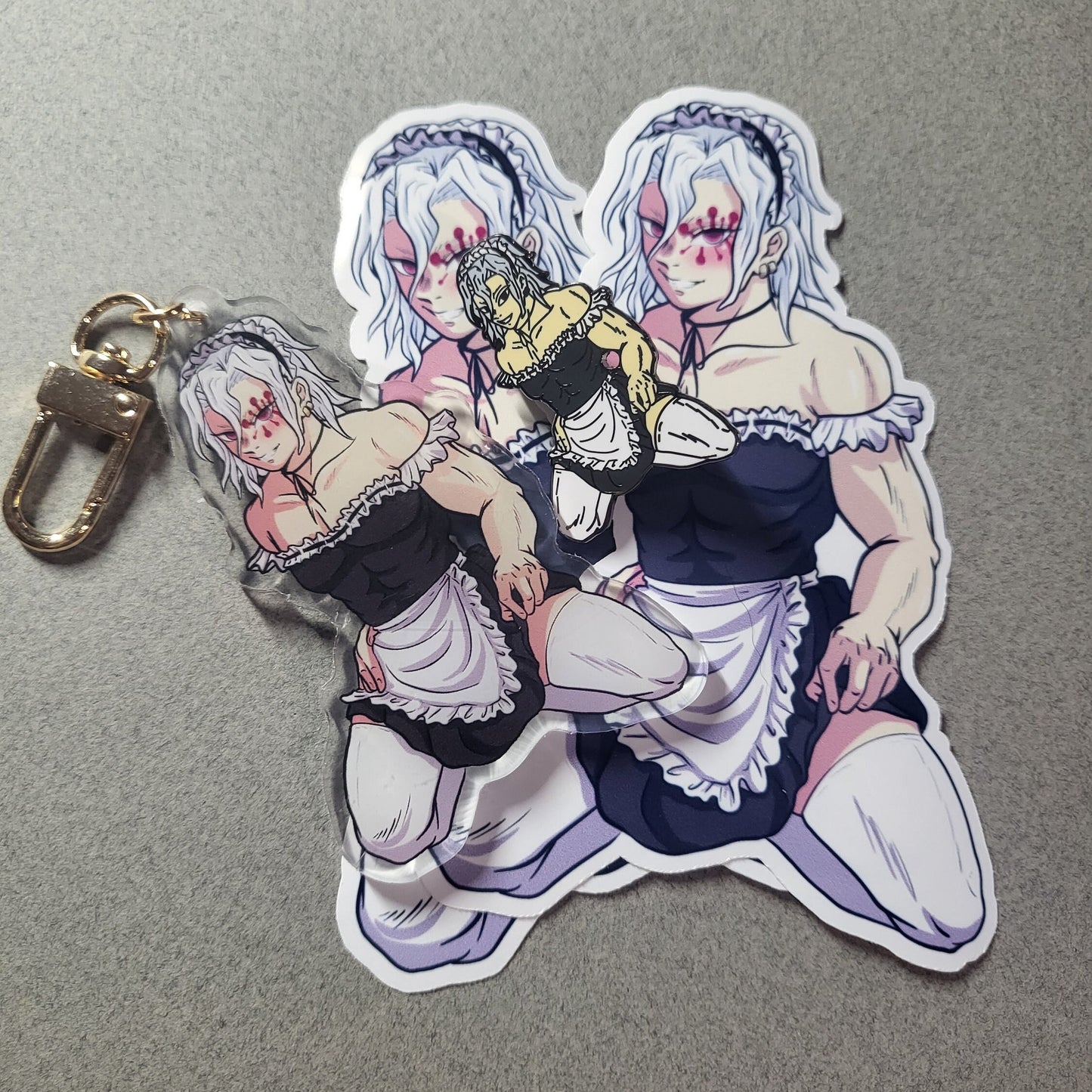 Flashy Maid Enamel Pin *FREE STICKERS*