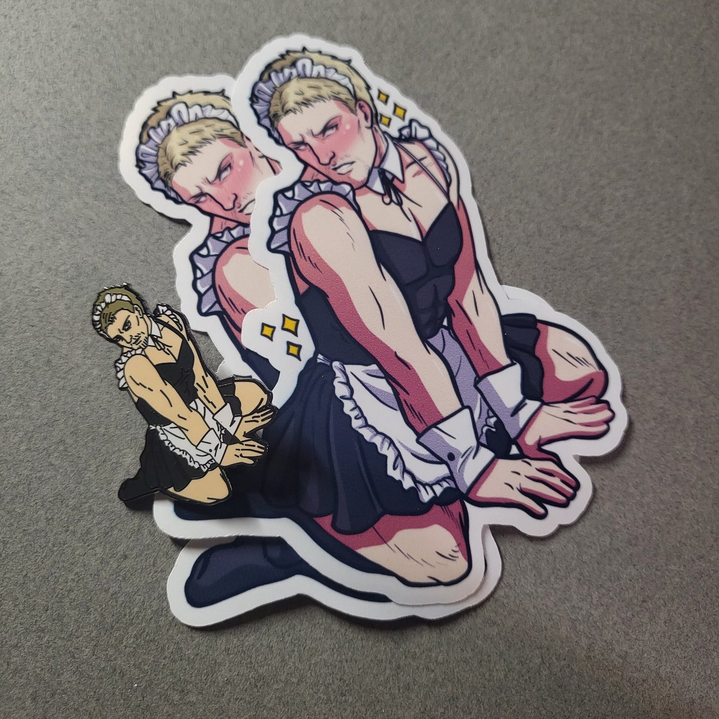 Sad Boi Maid Enamel Pin *FREE STICKERS*