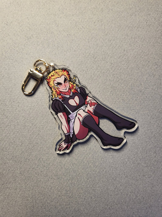 Fire Pillar Maid Keychain