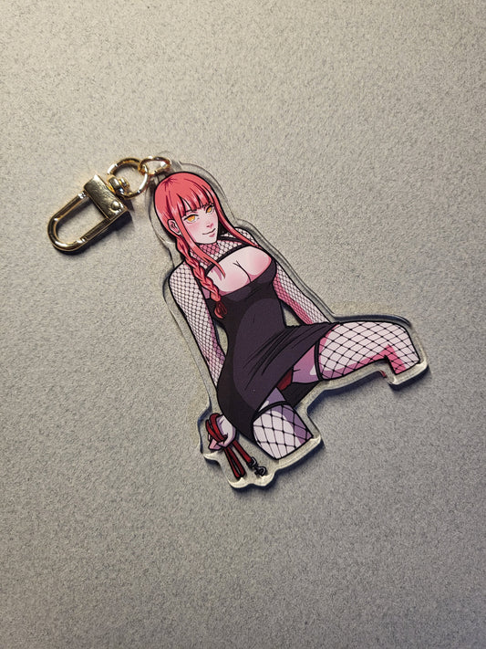 Dogwalker Goth Mommy Keychain