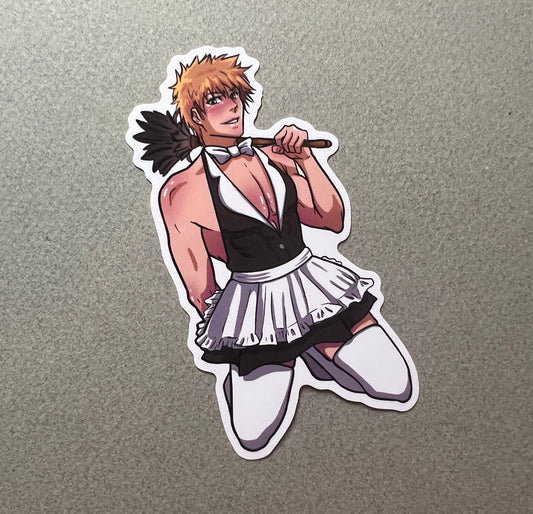 Adult Strawbby Swordsman Maid Sticker