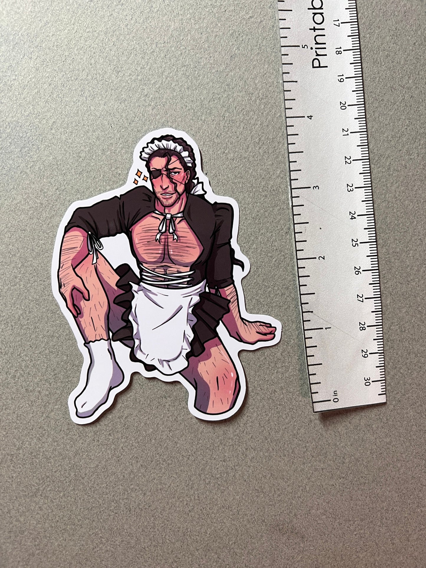 Captain Lucky Number 8 Maid Sticker