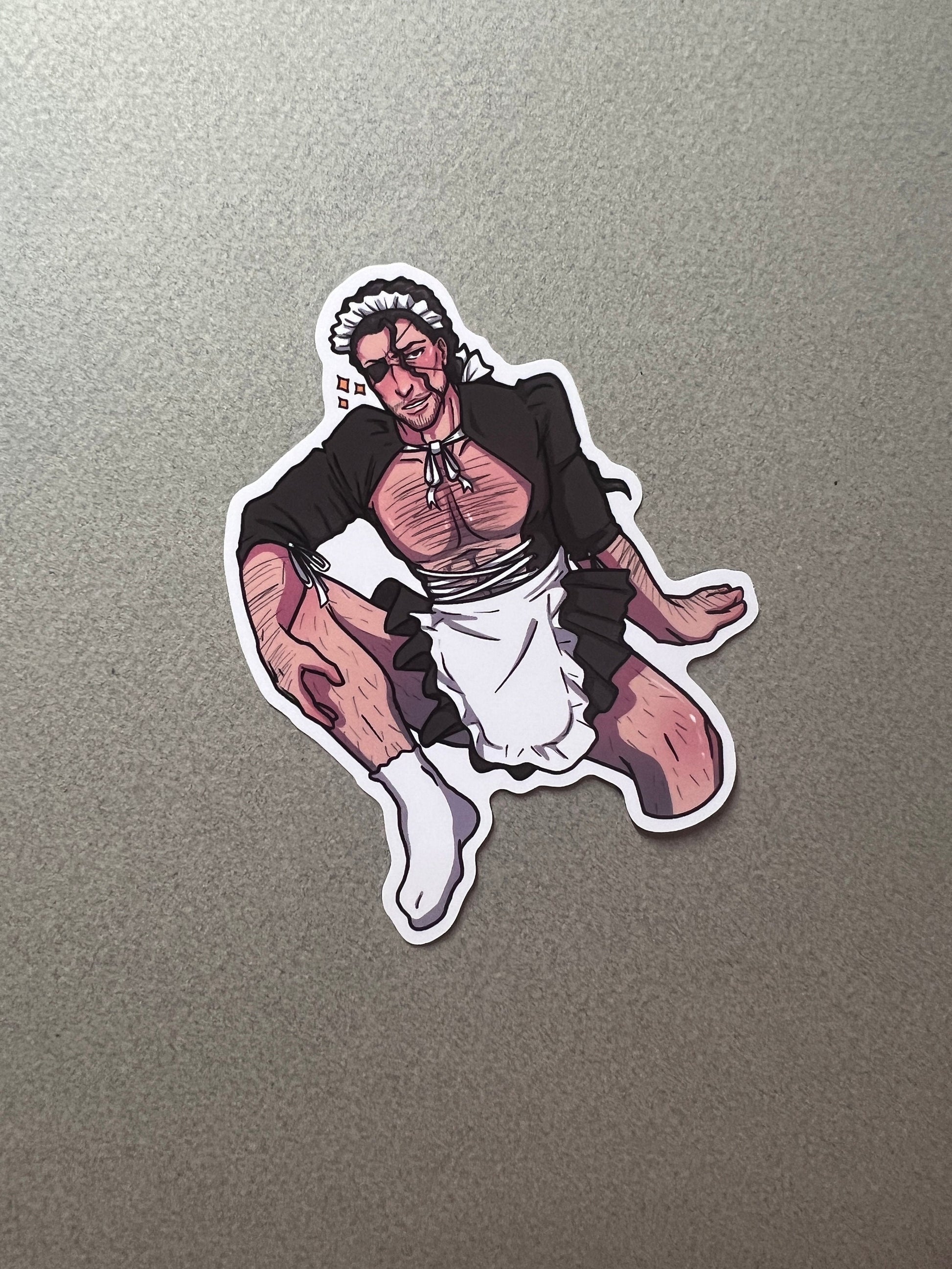 Captain Lucky Number 8 Maid Sticker