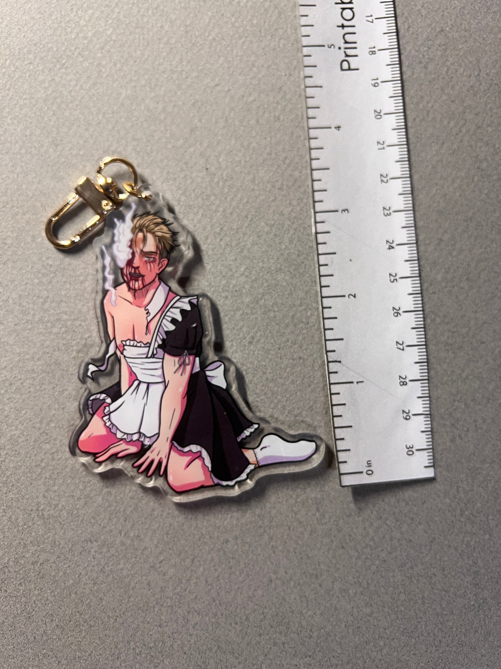 Hot, Dying, Jaw Maid Keychain