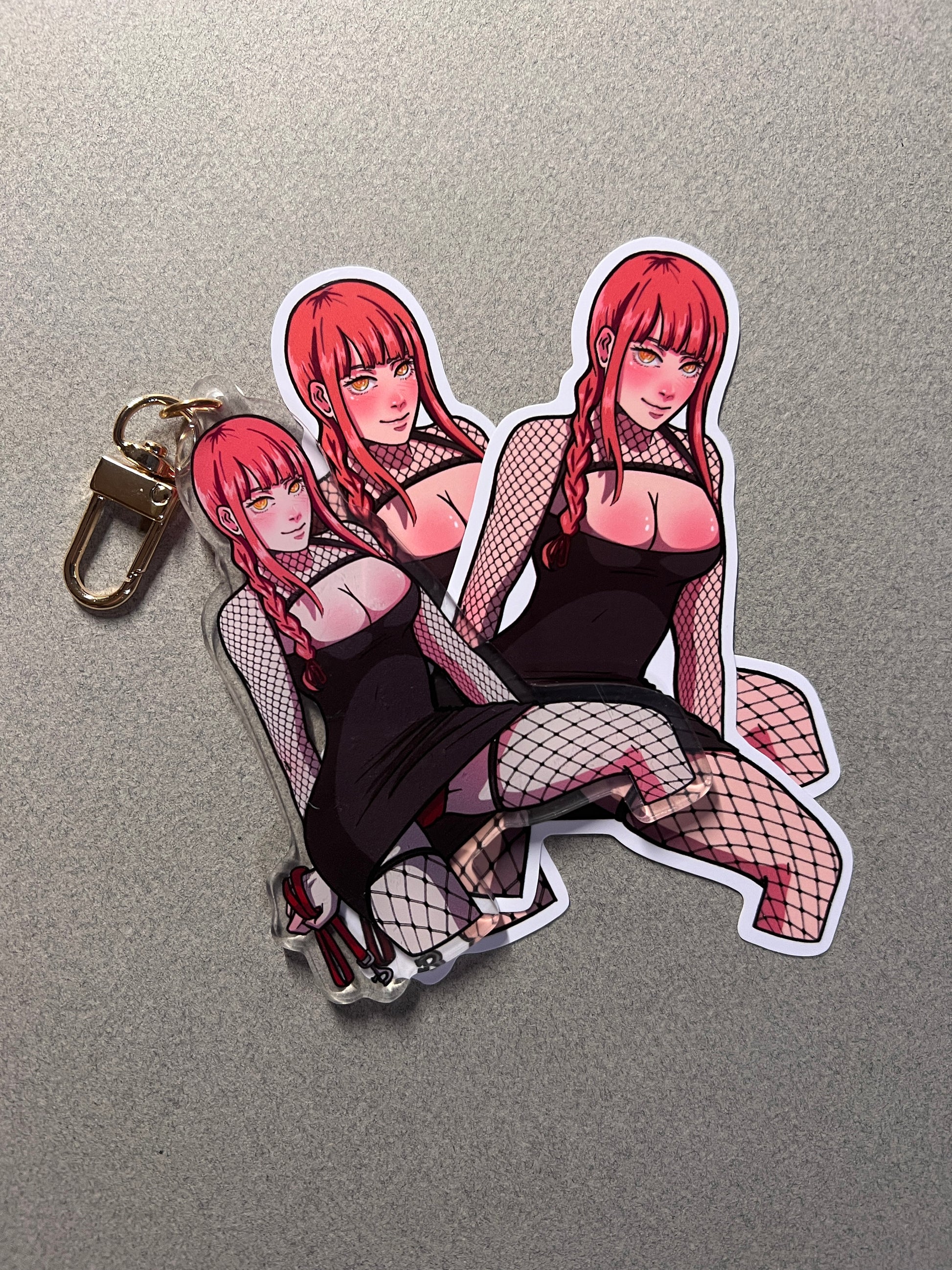 Dogwalker Goth Mommy Keychain