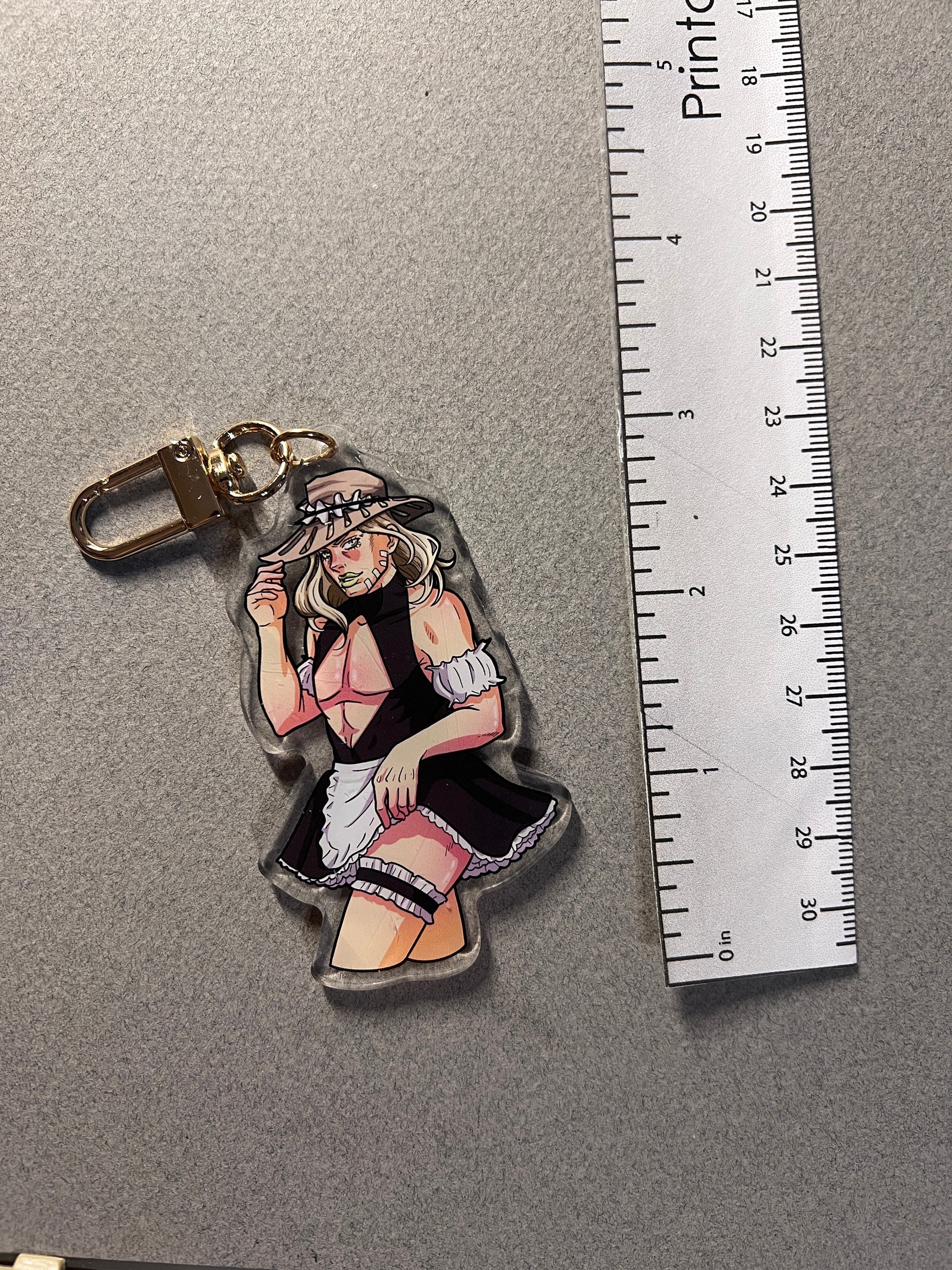 Cowboy Jockey Maid Keychain