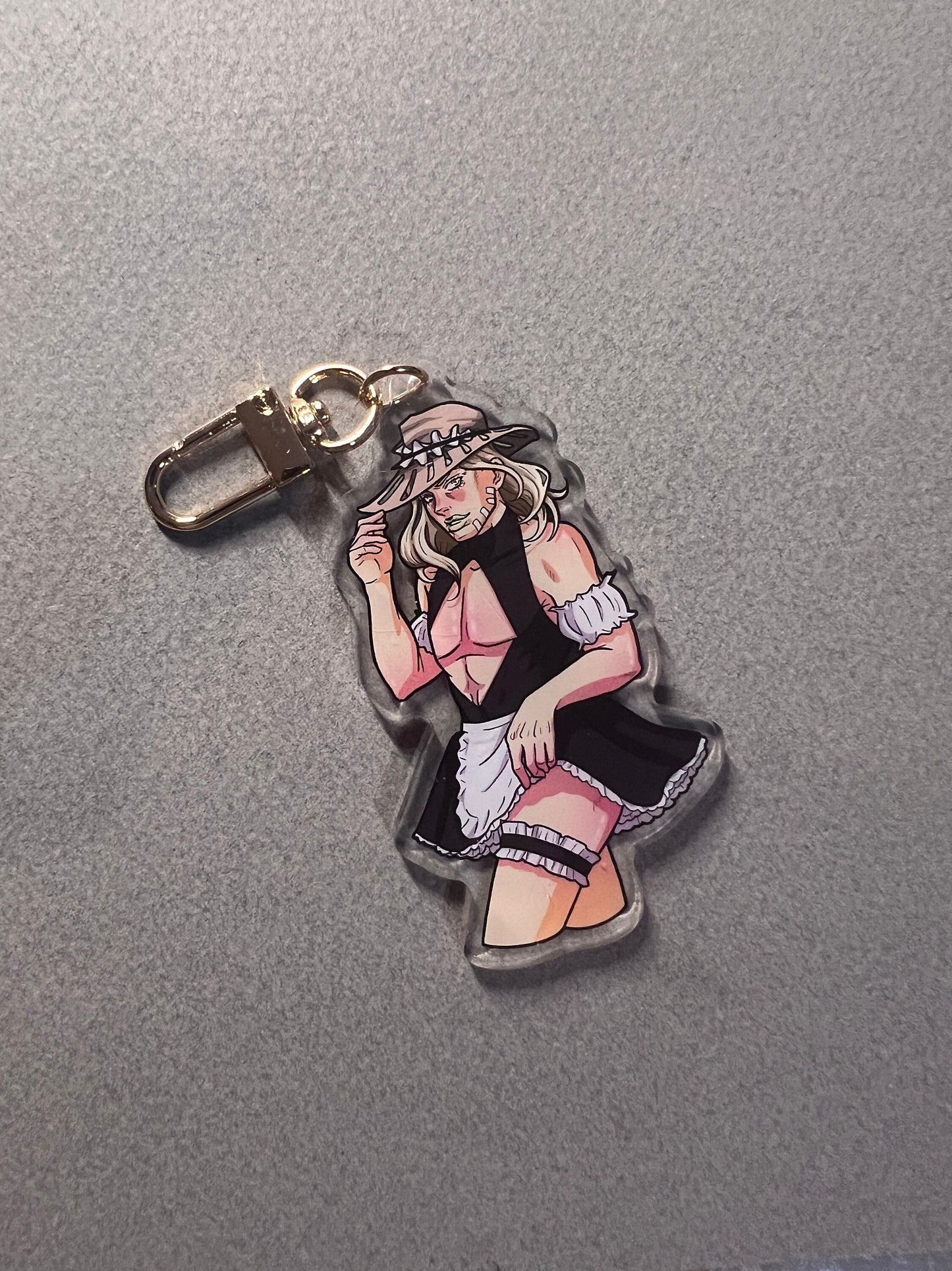 Cowboy Jockey Maid Keychain