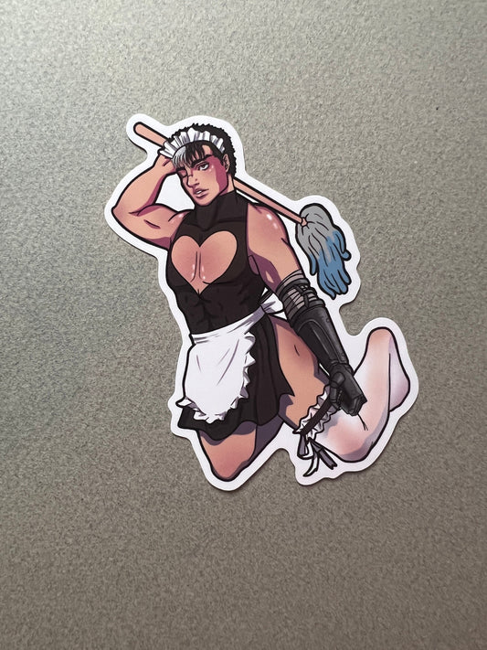 Emo Swordsman Maid Sticker