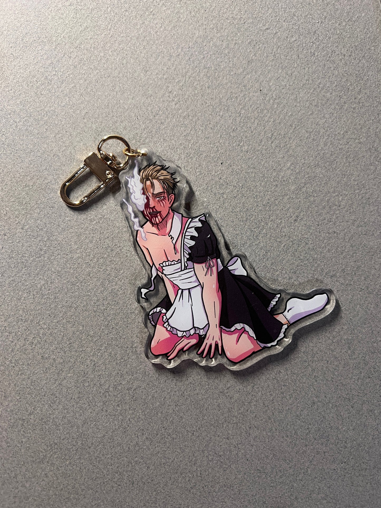 Hot, Dying, Jaw Maid Keychain