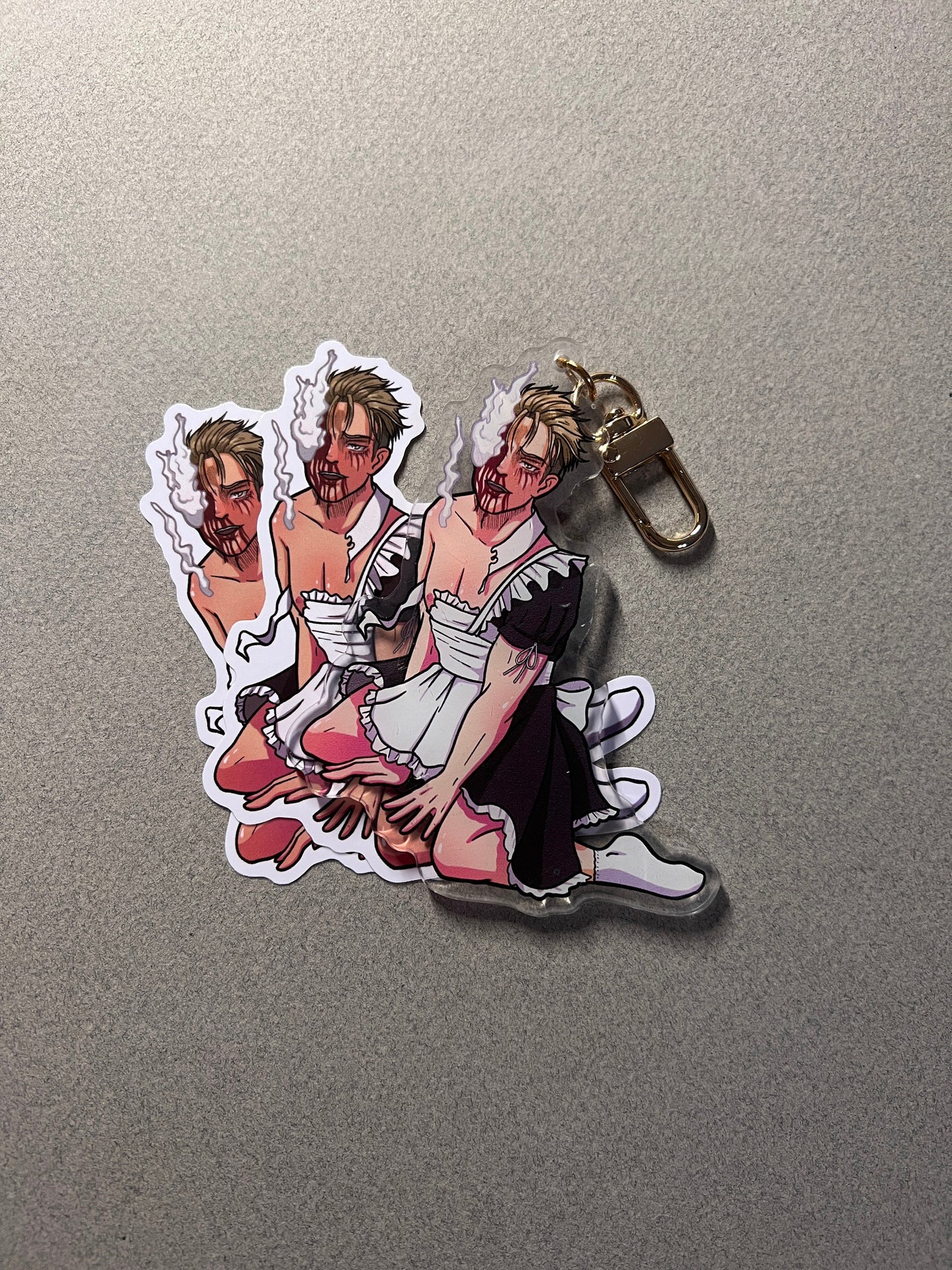 Hot, Dying, Jaw Maid Keychain