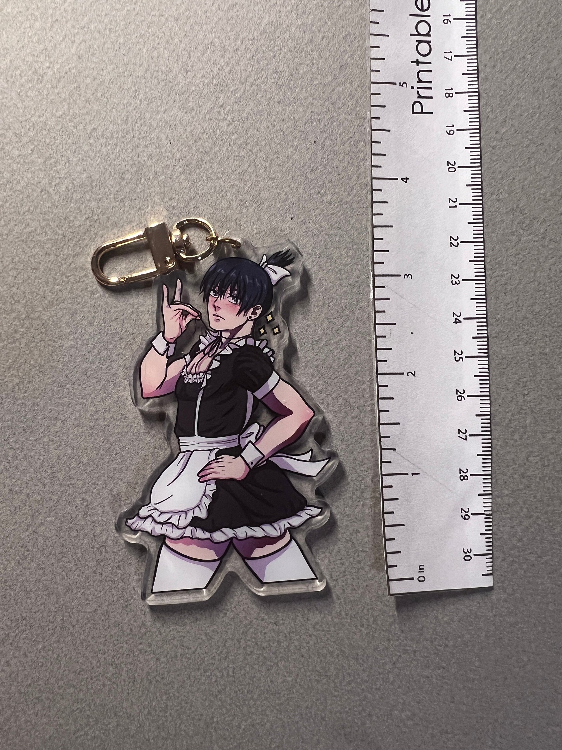 Foxy Maid Boy Keychain