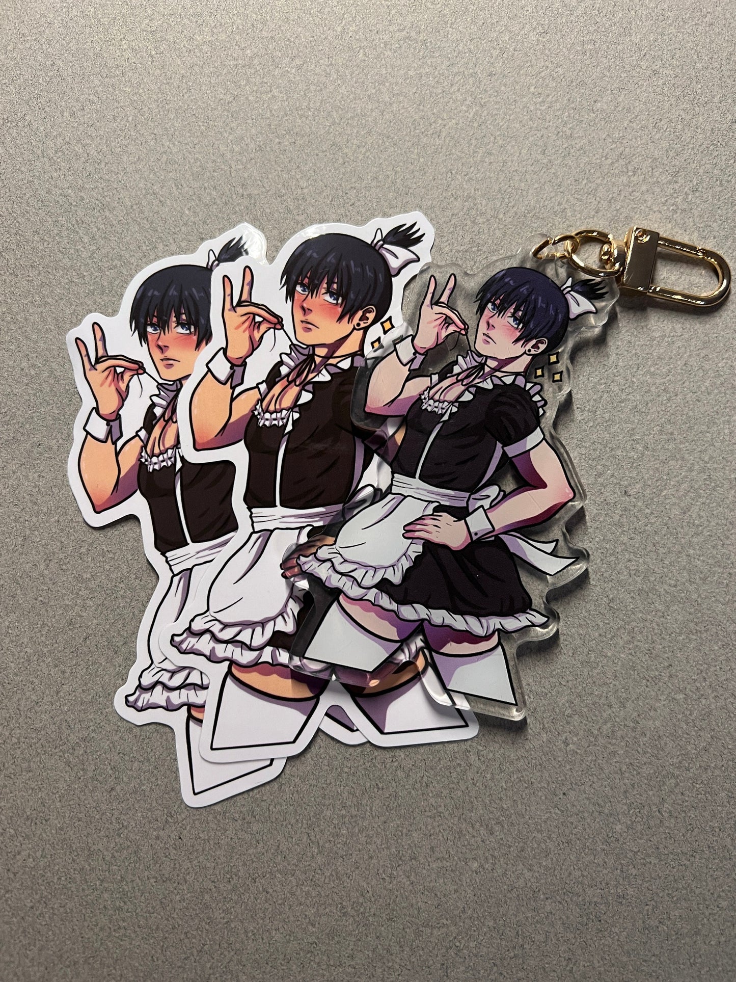 Foxy Maid Boy Keychain