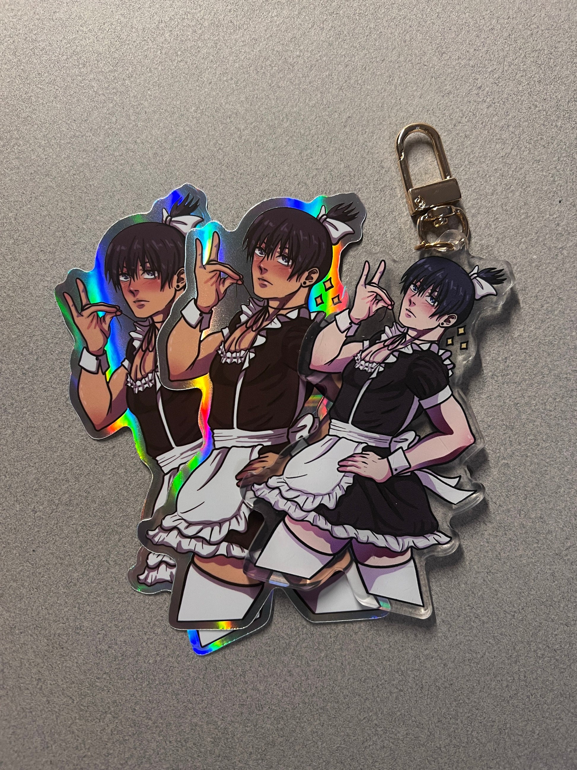 Foxy Maid Boy Keychain