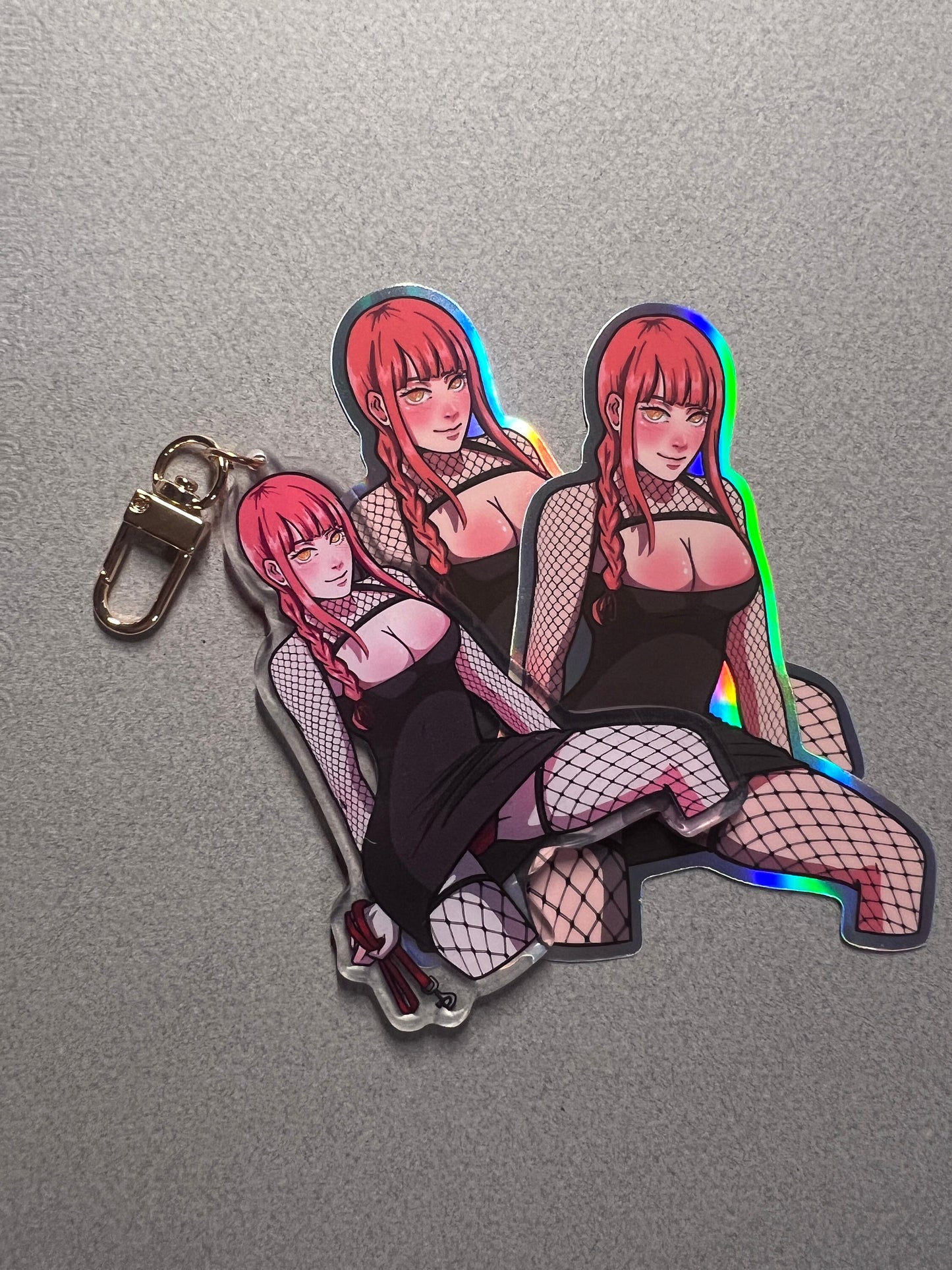 Dogwalker Goth Mommy Keychain