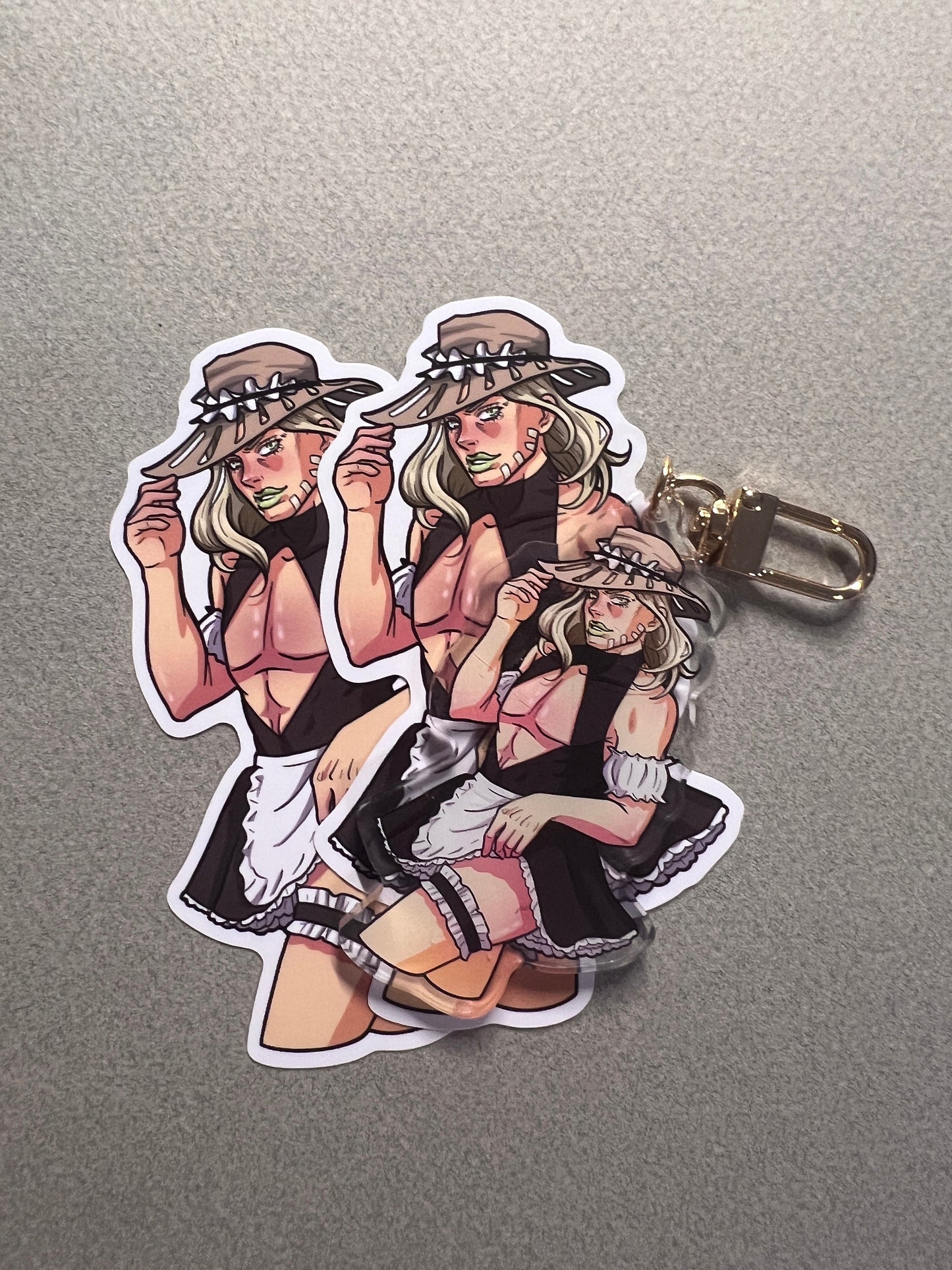 Cowboy Jockey Maid Keychain